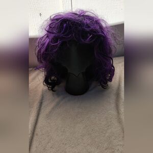Purple and black wig